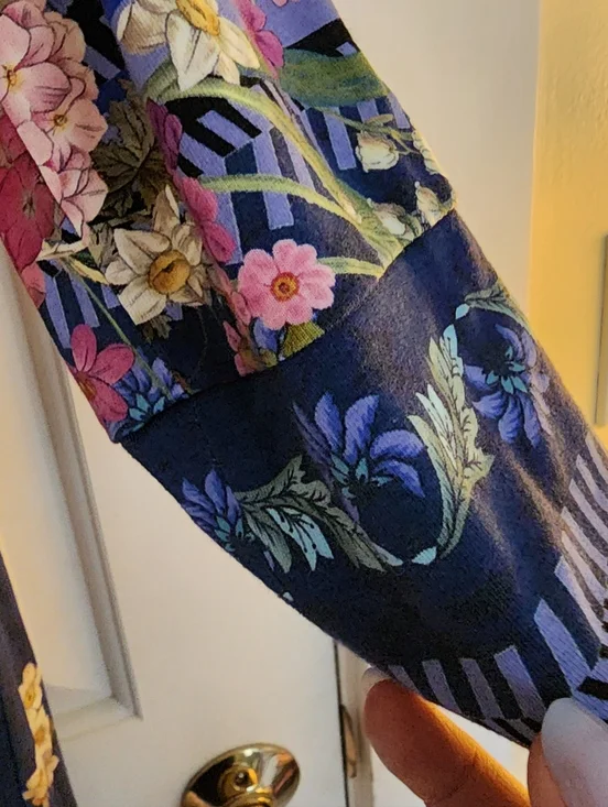 Johnny Was Willowa Polo Tunic Dress Floral Blue Pink Size S resort Travel Beach - Picture 6 of 11